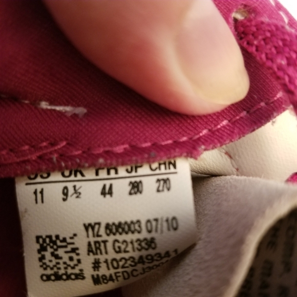 Adidas Marathon 10 Men's 11 White Low Top Sneakers Trainers SEE PHOTOS FLAW - Picture 2 of 11